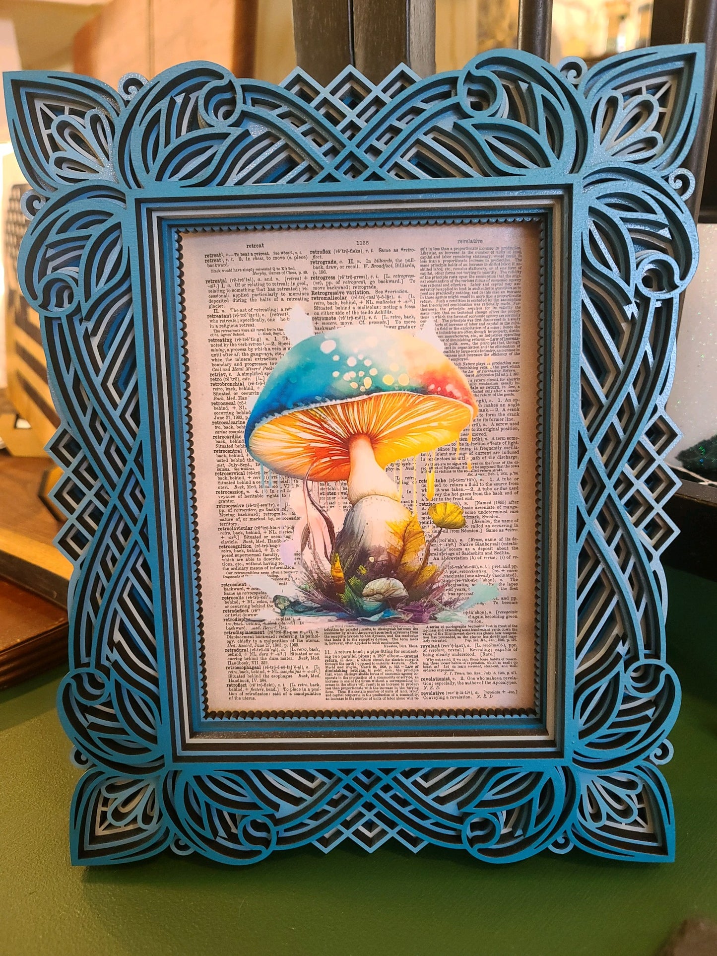 5 x 7 Photo Frame (8" x 10.5") Blue + Light Blue