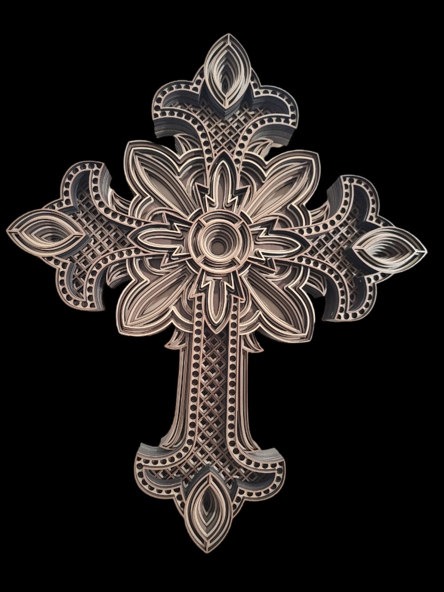 Cross Taupe + Brown (Large 14.5"" x 18")