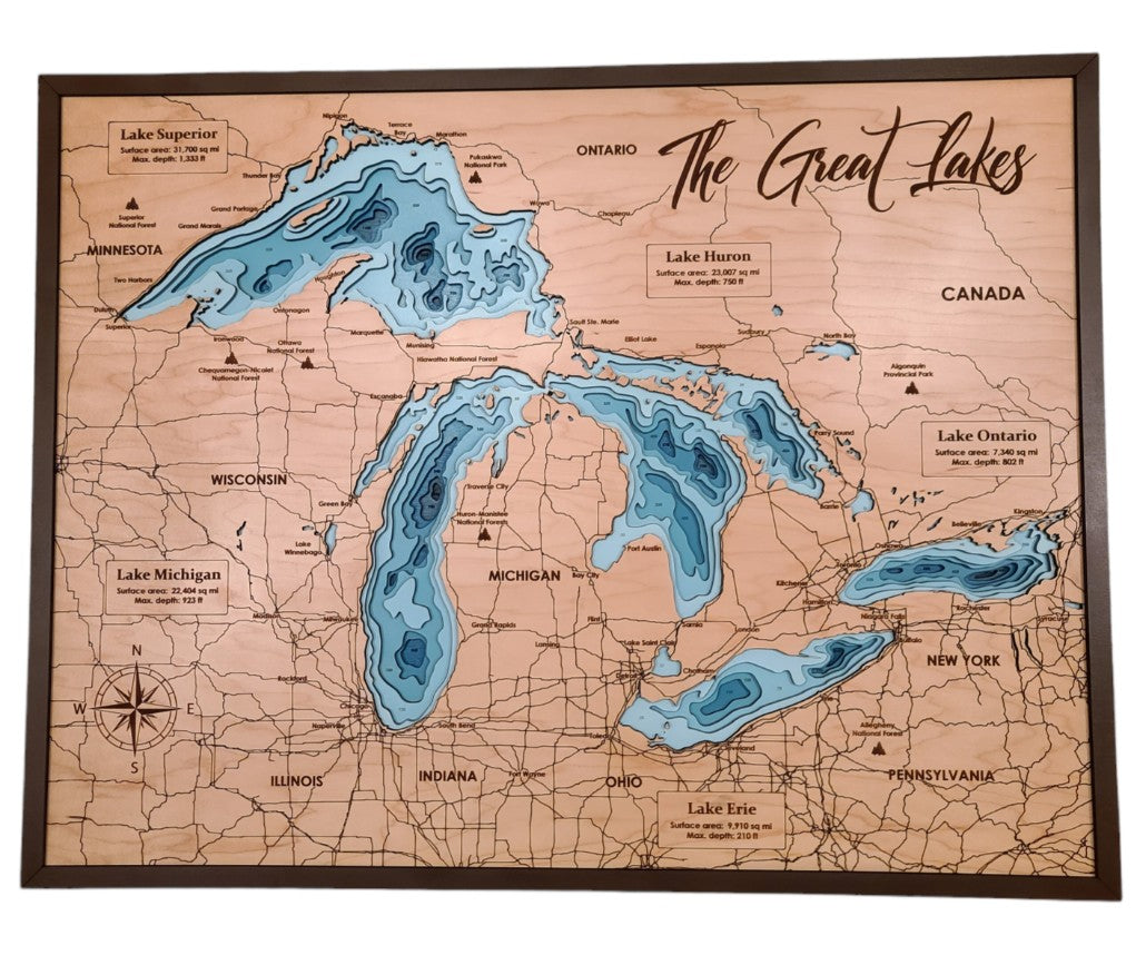 Michigan Great Lakes Map