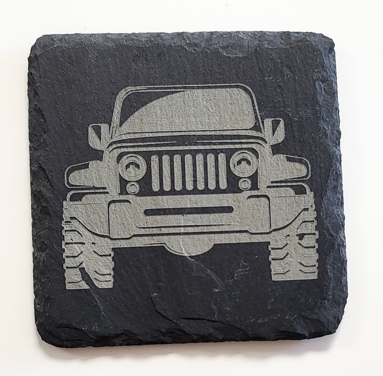 Jeep Slate Coaster - Jeep Front View