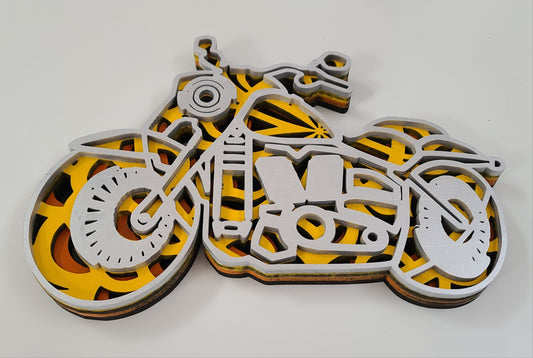Motorcycle Yellow & White & Orange (small)