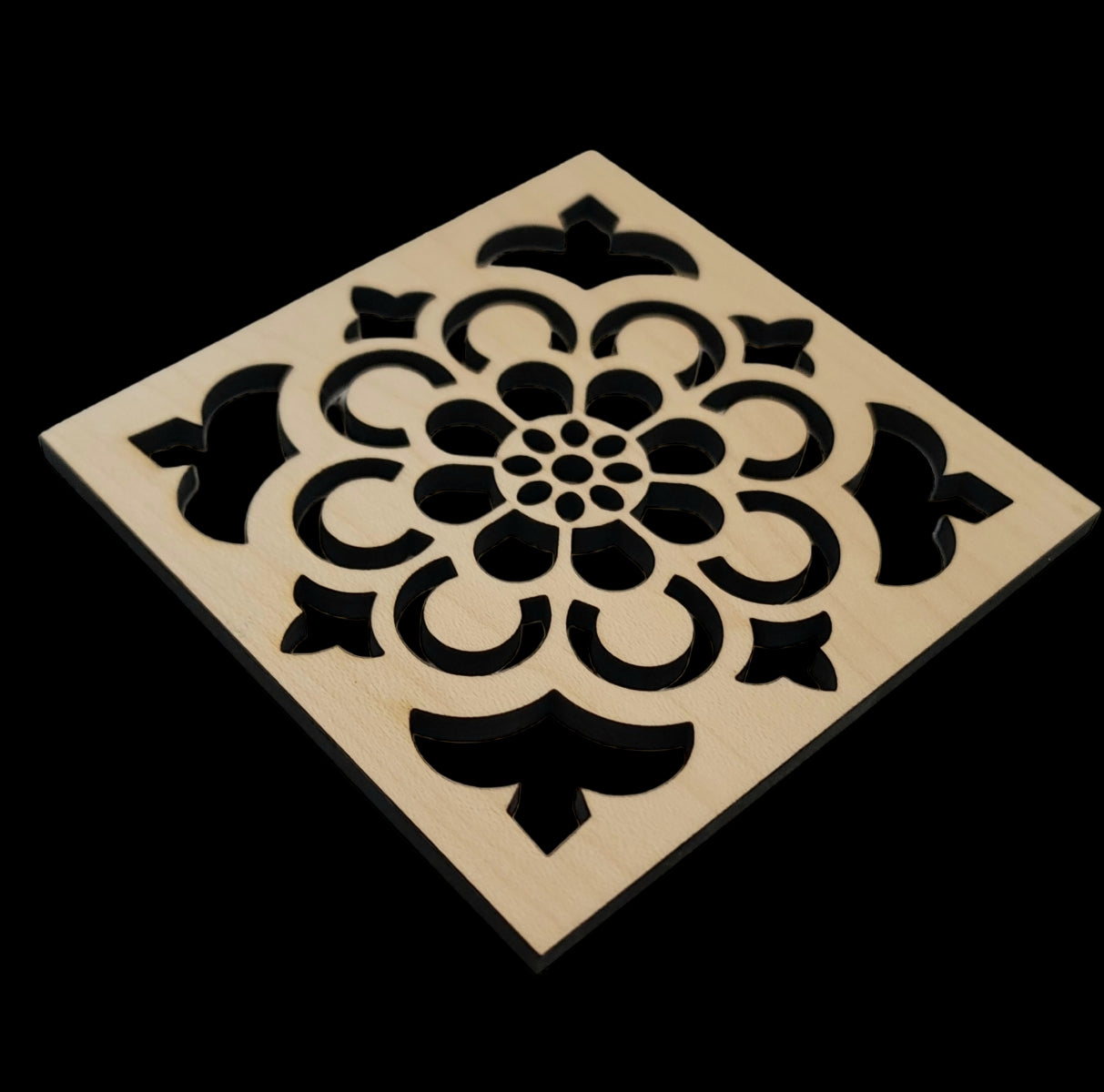 Wood Coaster - Flower