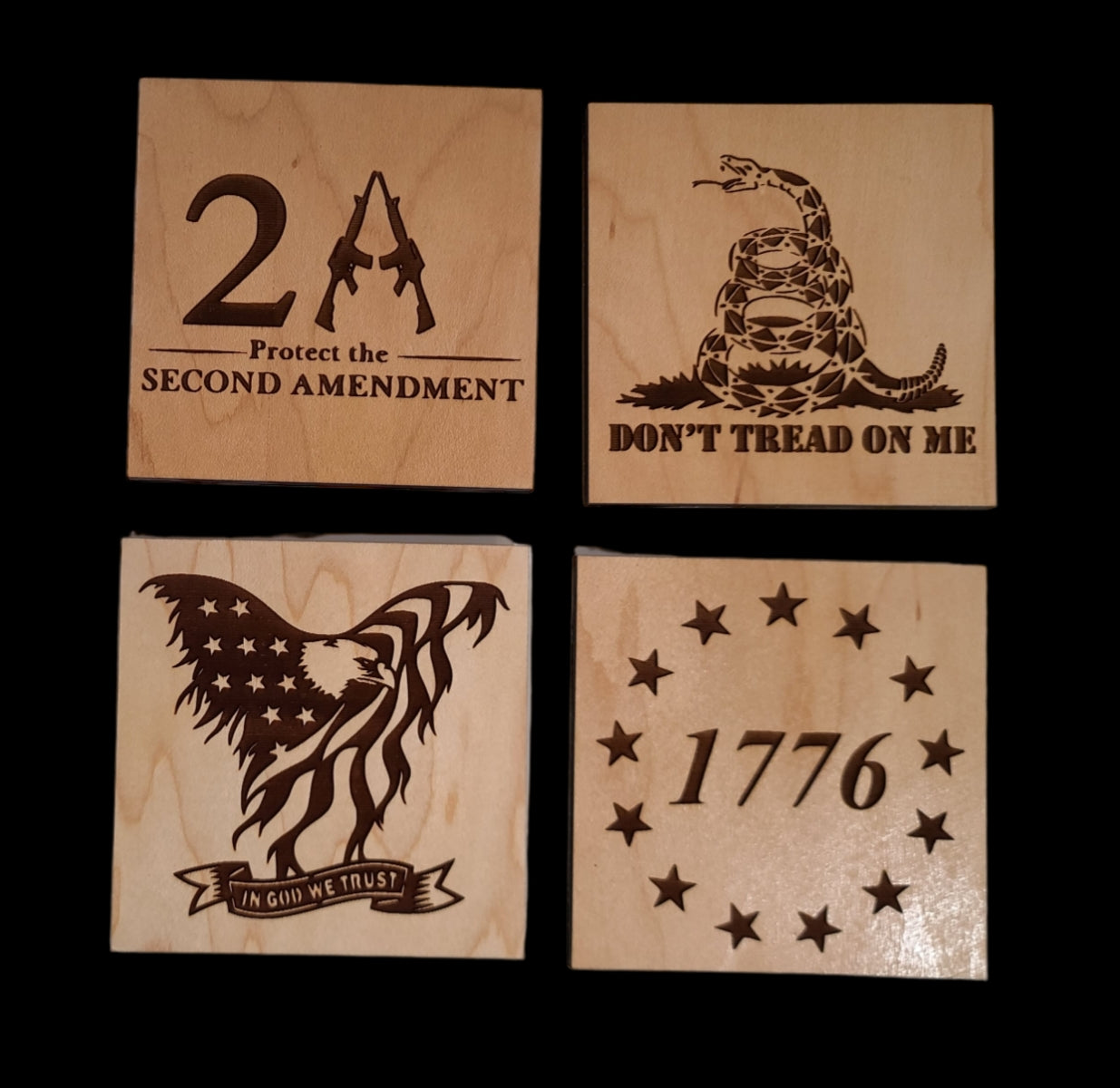 Wood Coaster Set - (4 Coasters)