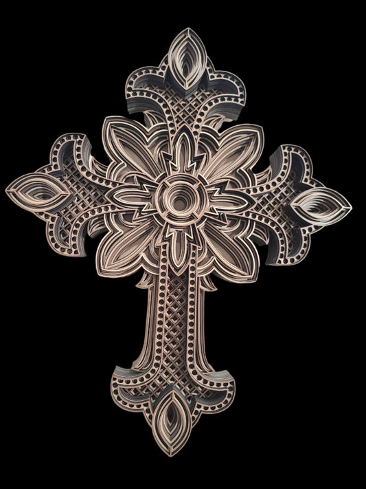 Cross Taupe + Brown (Large 14.5"" x 18")