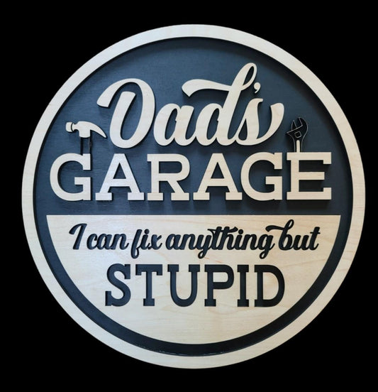 Dad's Garage (14" Circle)