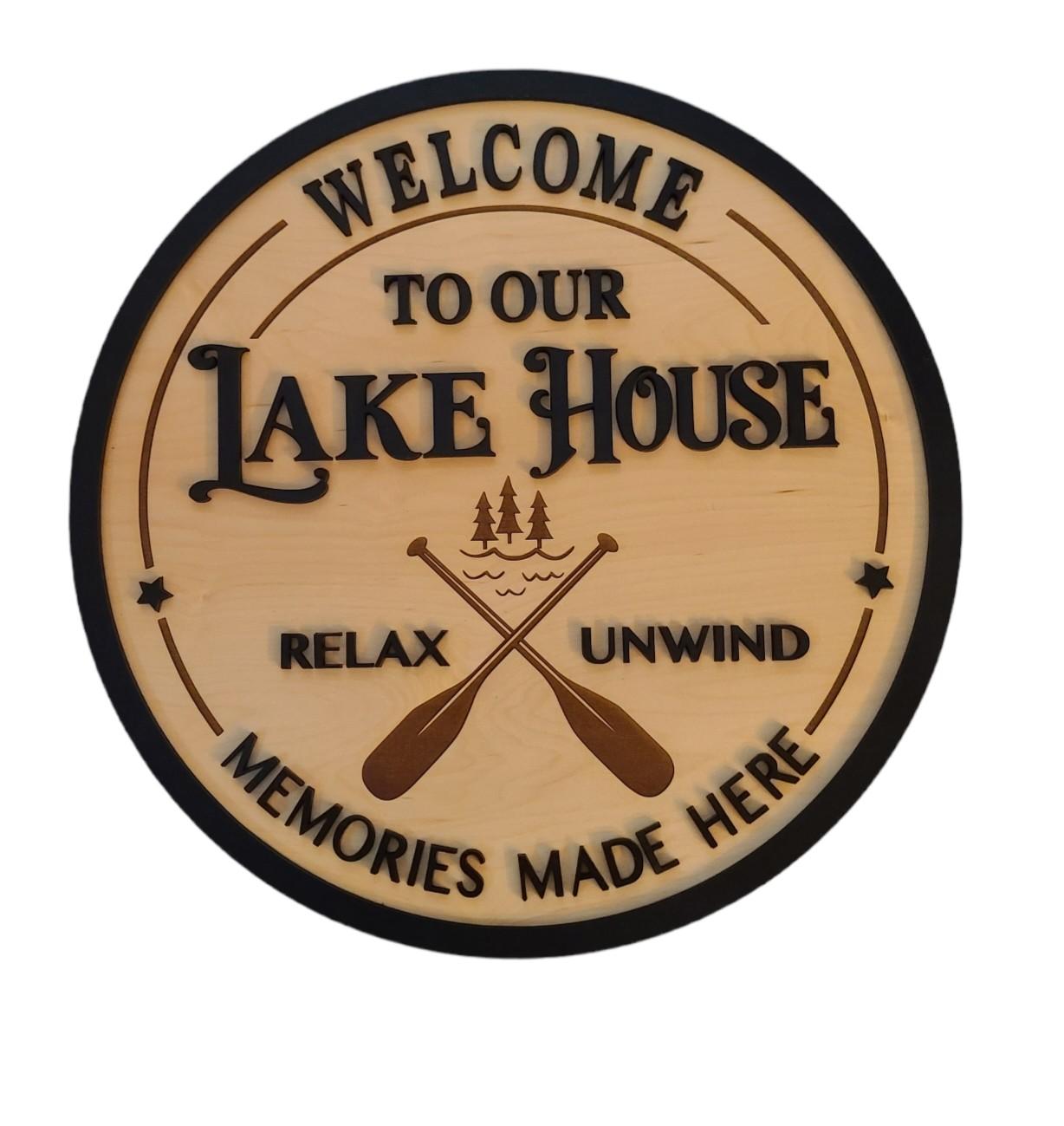 Welcome to the Lake House (17.5" Round)