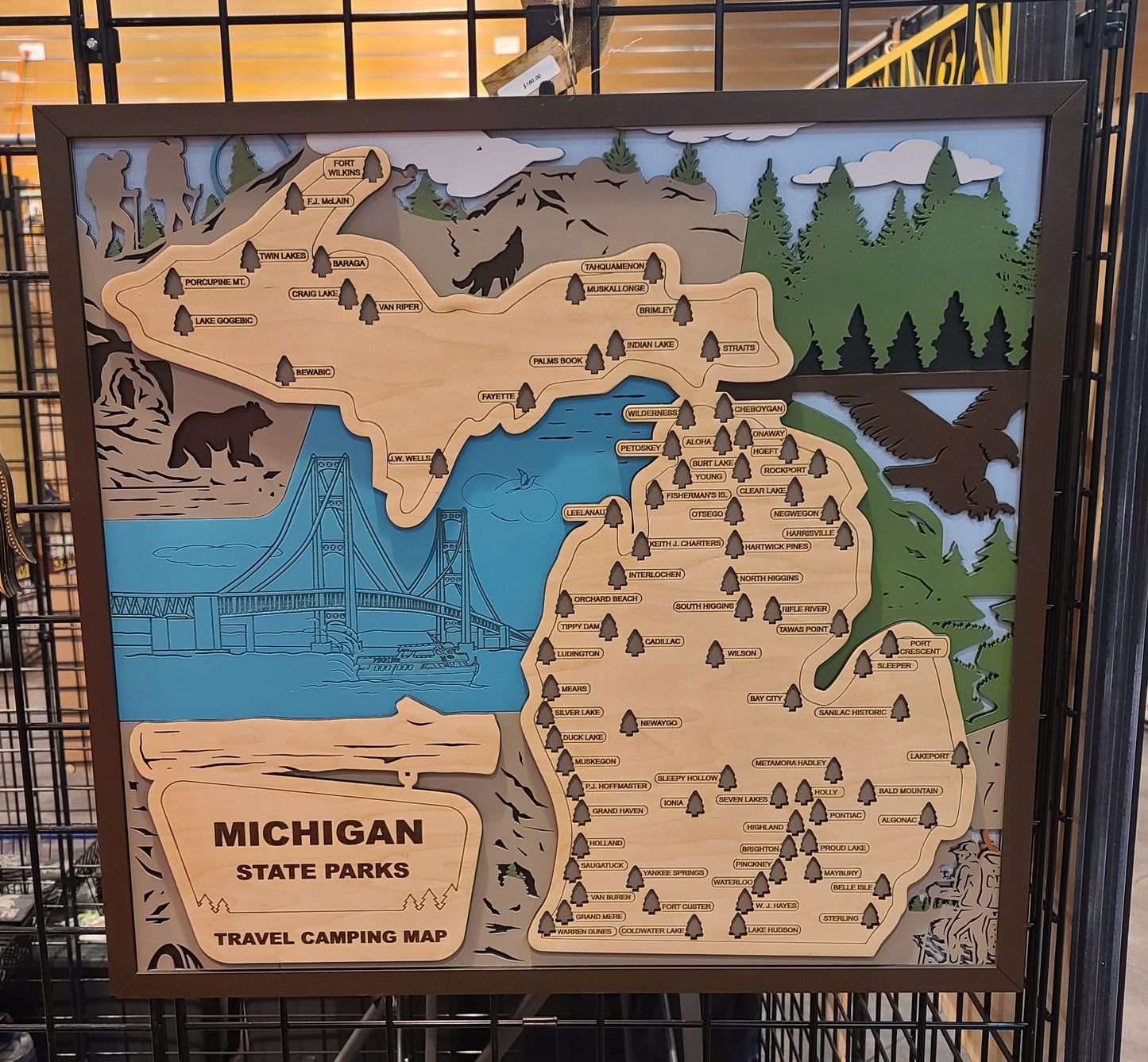 Michigan State Park Map (23.5" x 25")